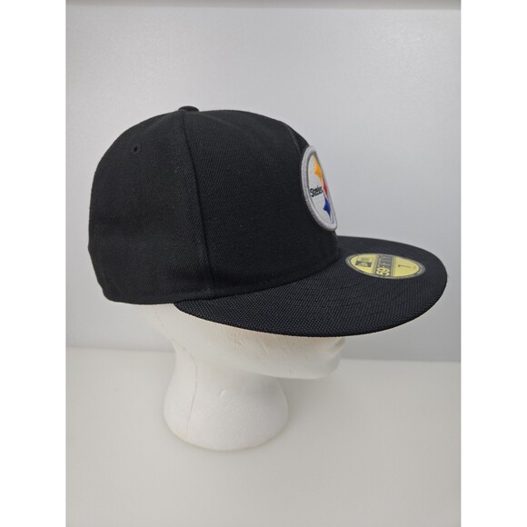 New Era Pittsburgh Steelers 59FIFTY Fitted Black Ball Cap Hat Size 7 NFL - Picture 4 of 12
